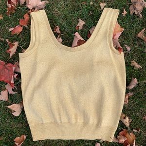 St. John separate Santana gold knit shell size S